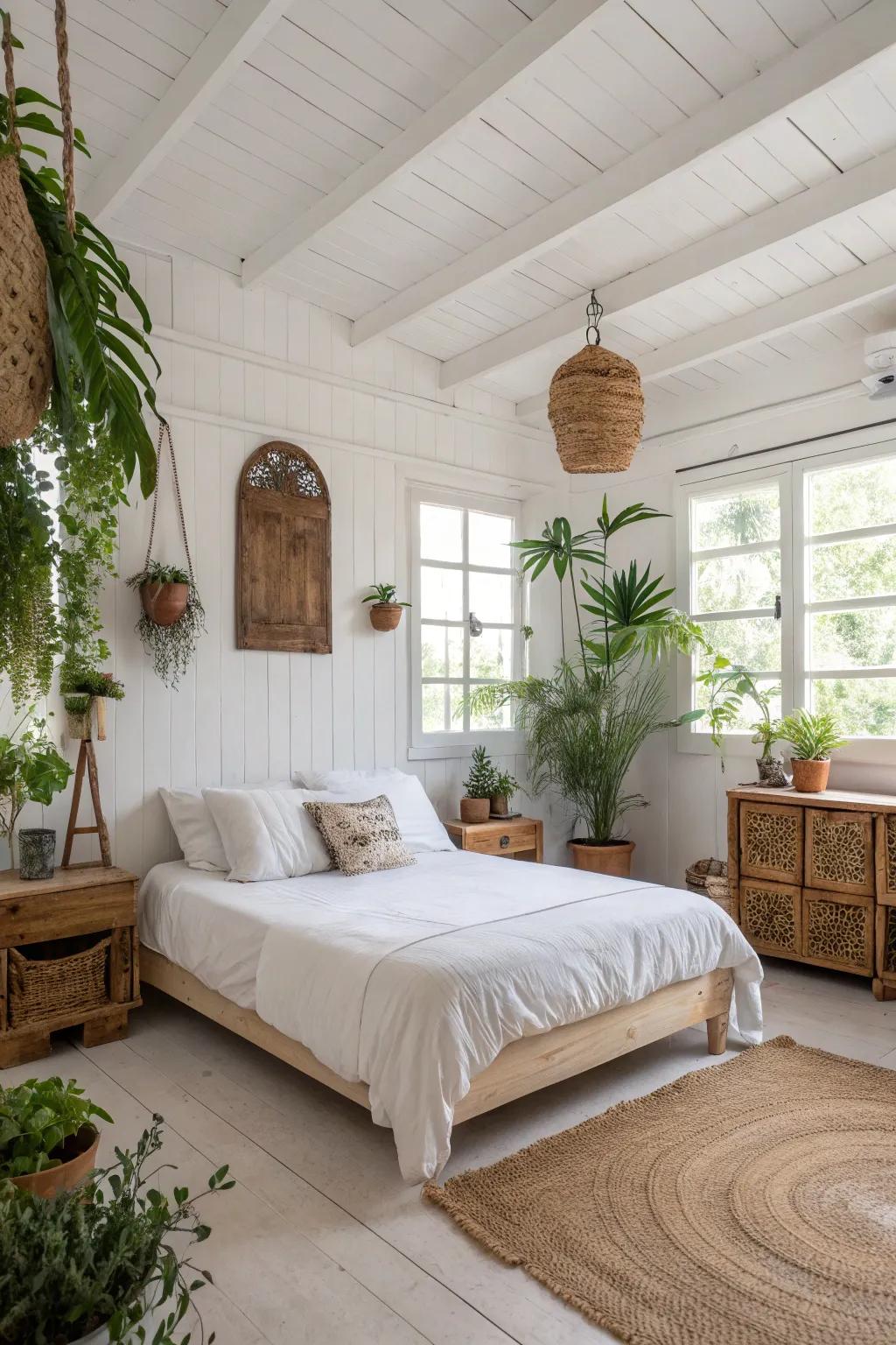 Things from nature make a room calm.