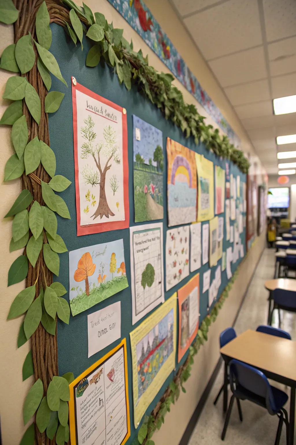 'Admire Our Creations' bulletin board.