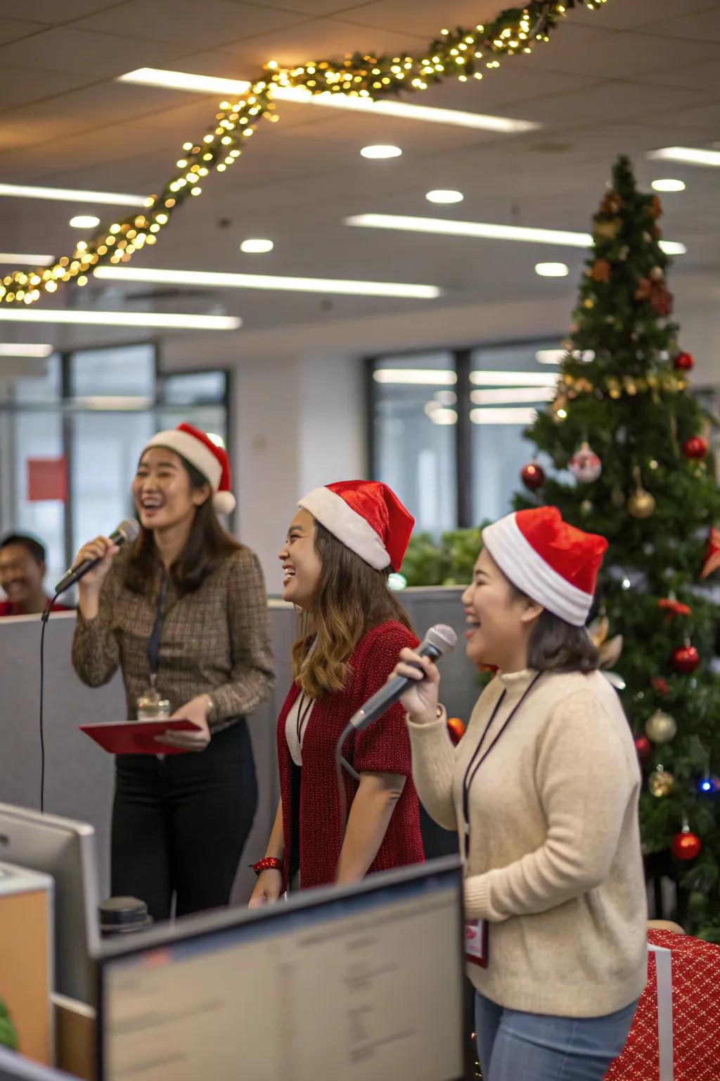 Sing your heart out with festive carol karaoke.