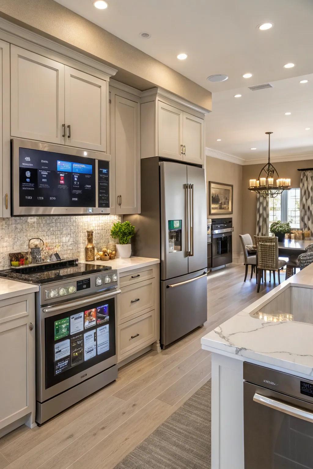 Clever home amenities present current convenience in the cooking space.