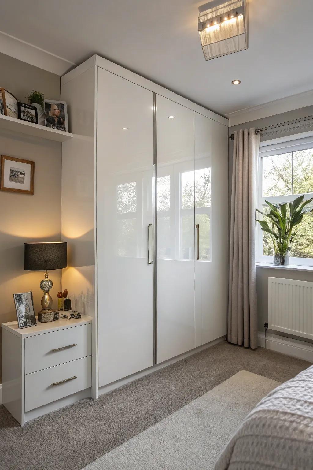 Corner closets maximize the utility of every square inch.