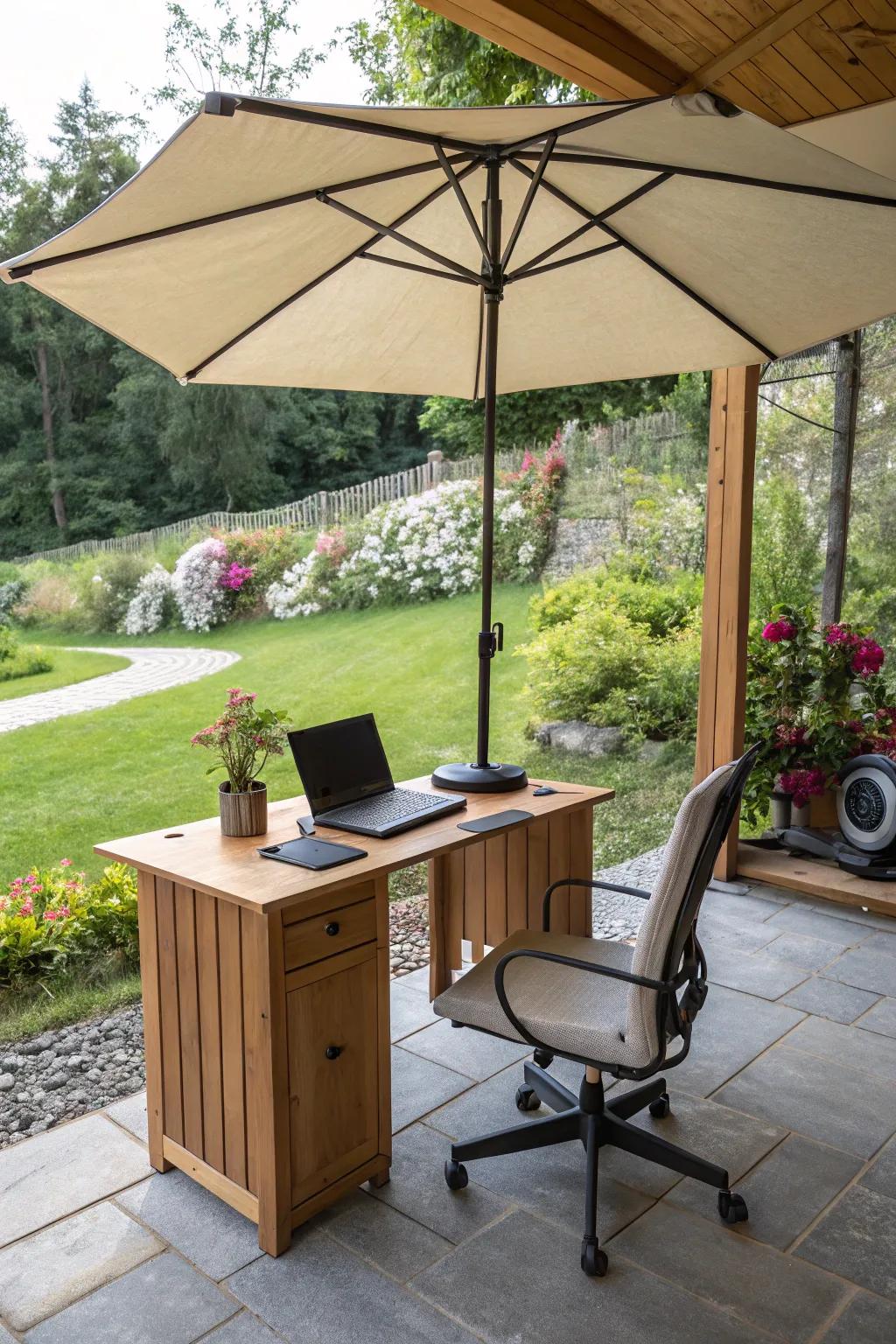 Movable shade choices offer versatility and comfort.