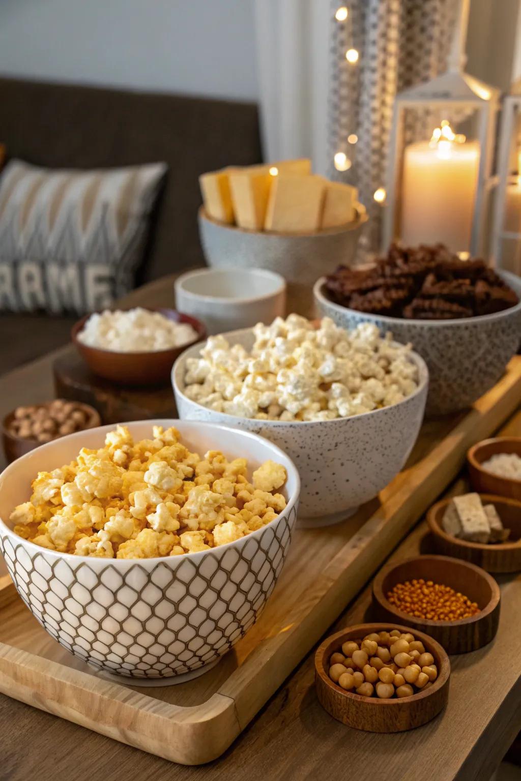 A refined popcorn exhibit offering a crispy, flavorful enhancement.