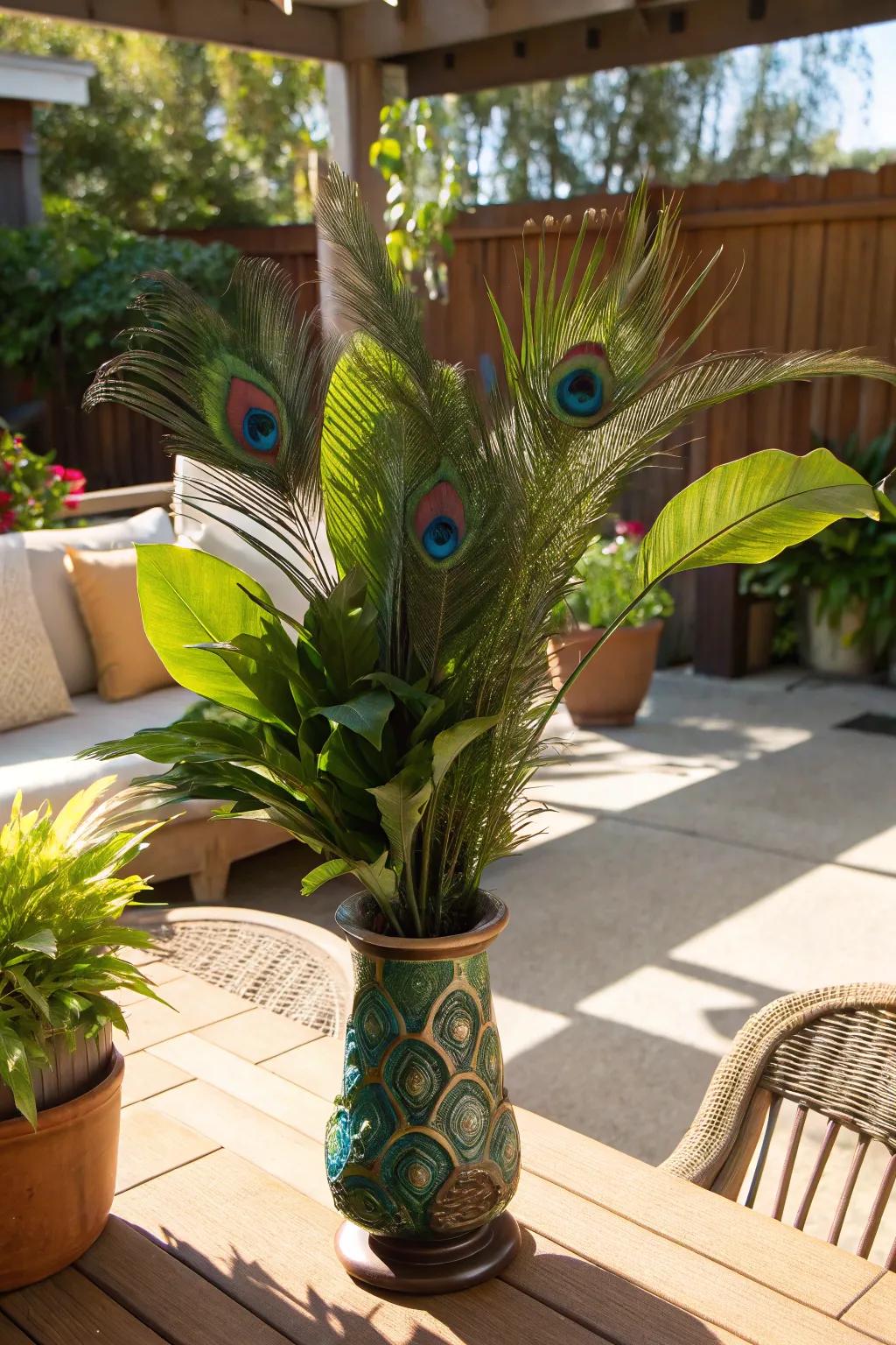 An exotic focal point inspired by tropical beauty.
