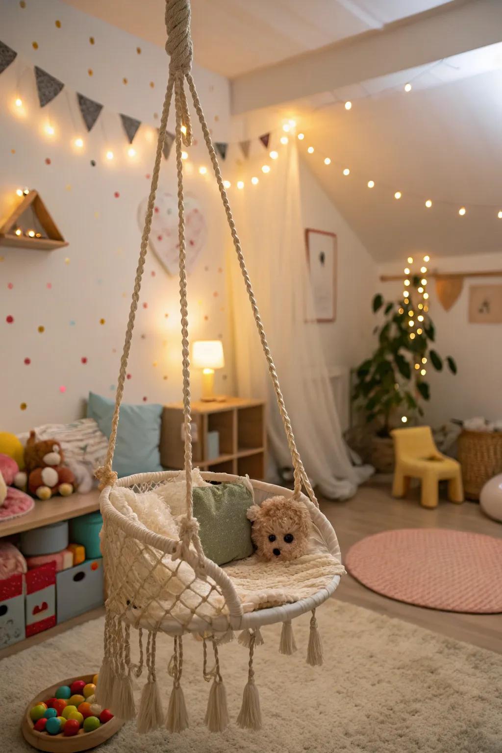A playful swing including dream to the amusement zone.