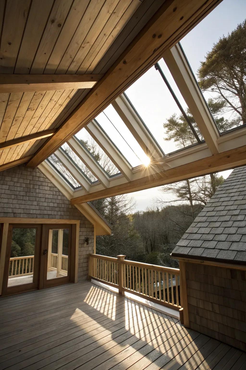 Brighten your porch using beautiful rooflights.