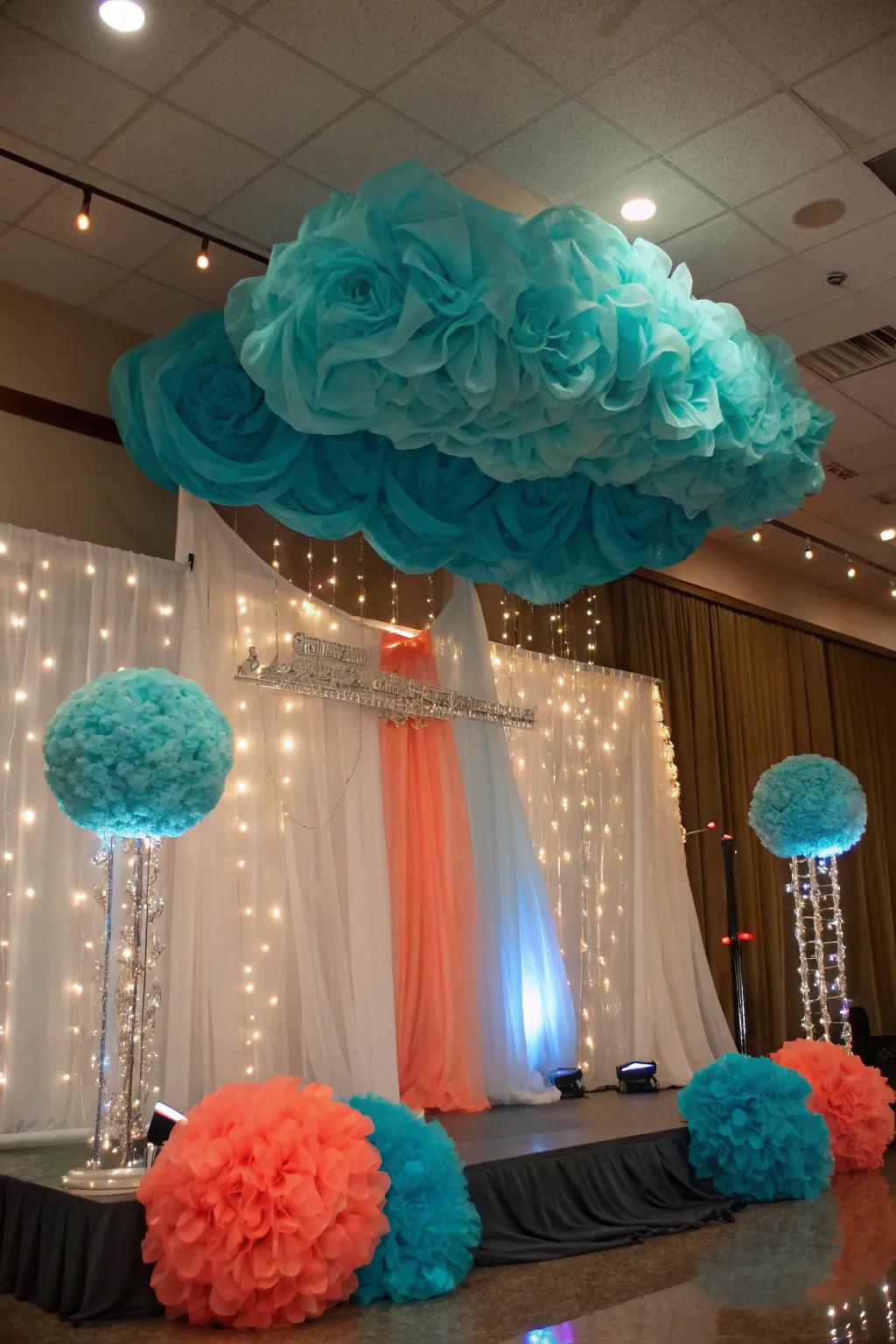 Float on clouds using dreamy installs that bring fairytale magic to life.