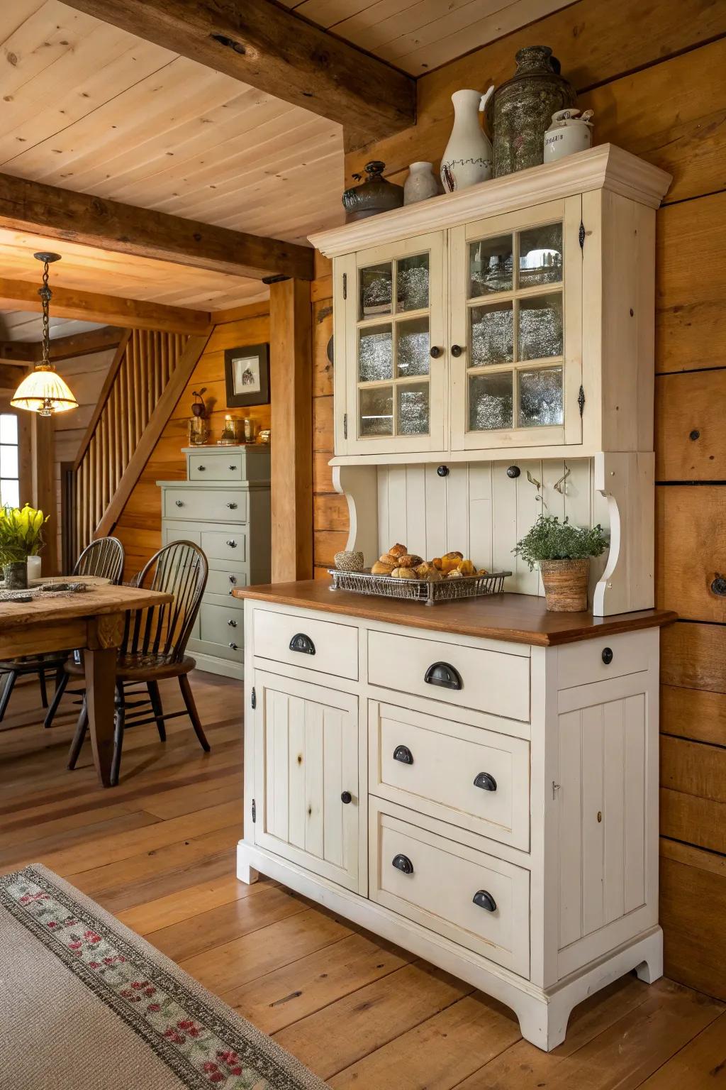 Down-home styling offers rustic charm and warmth.