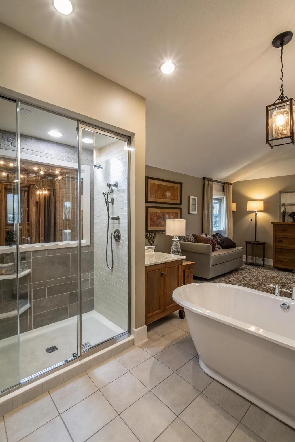 An incorporated bathroom boosts convenience and home value.