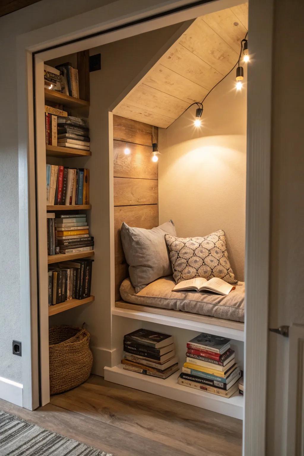 Use LED track lighting to highlight your favorite areas.