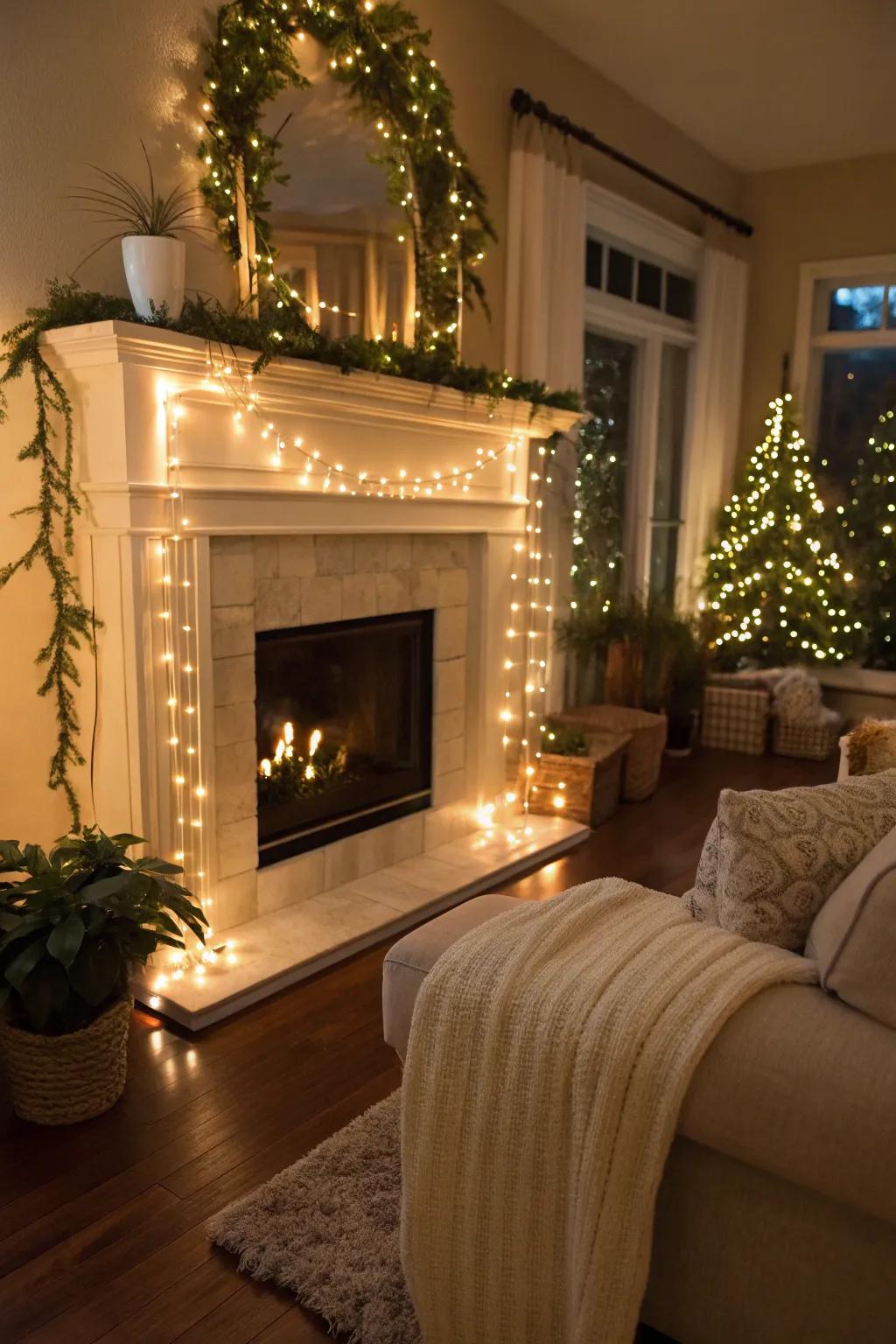 Enhance your fireplace with cozy radiant lighting.