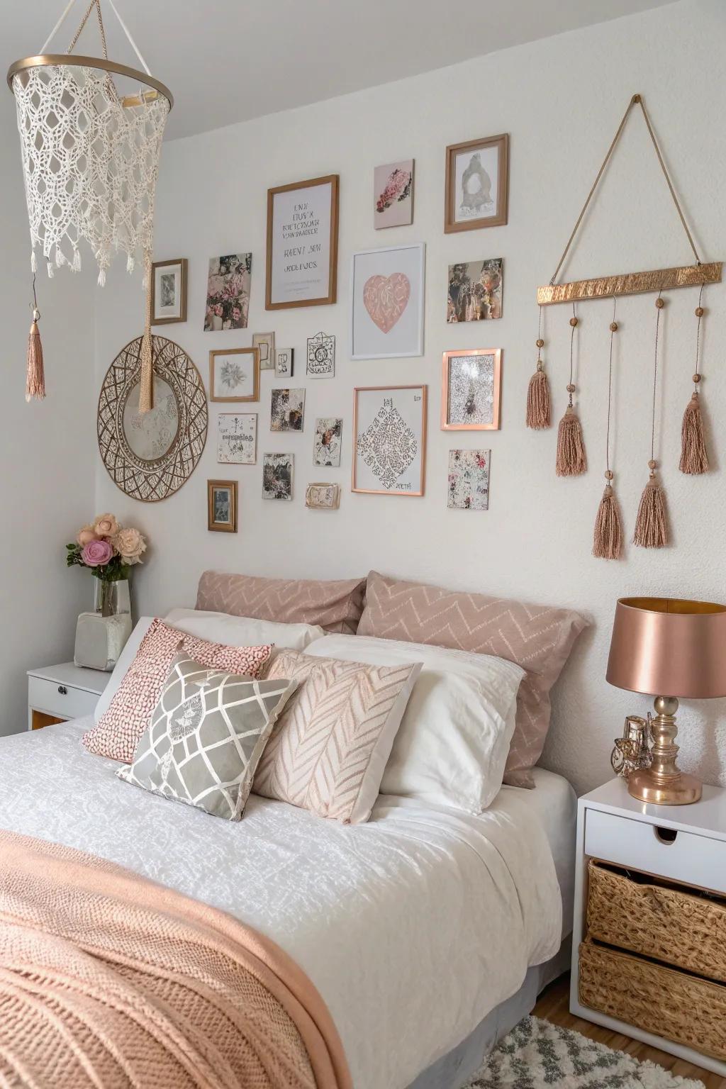 Do-it-yourself blush-toned projects for a personalized touch.