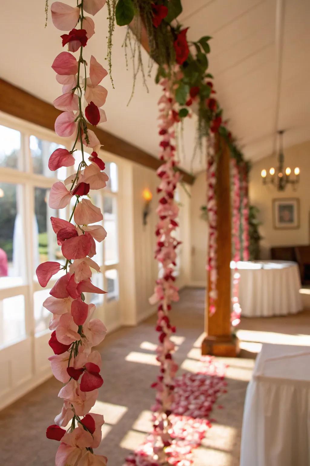 A delicate garland crafted from floral discs