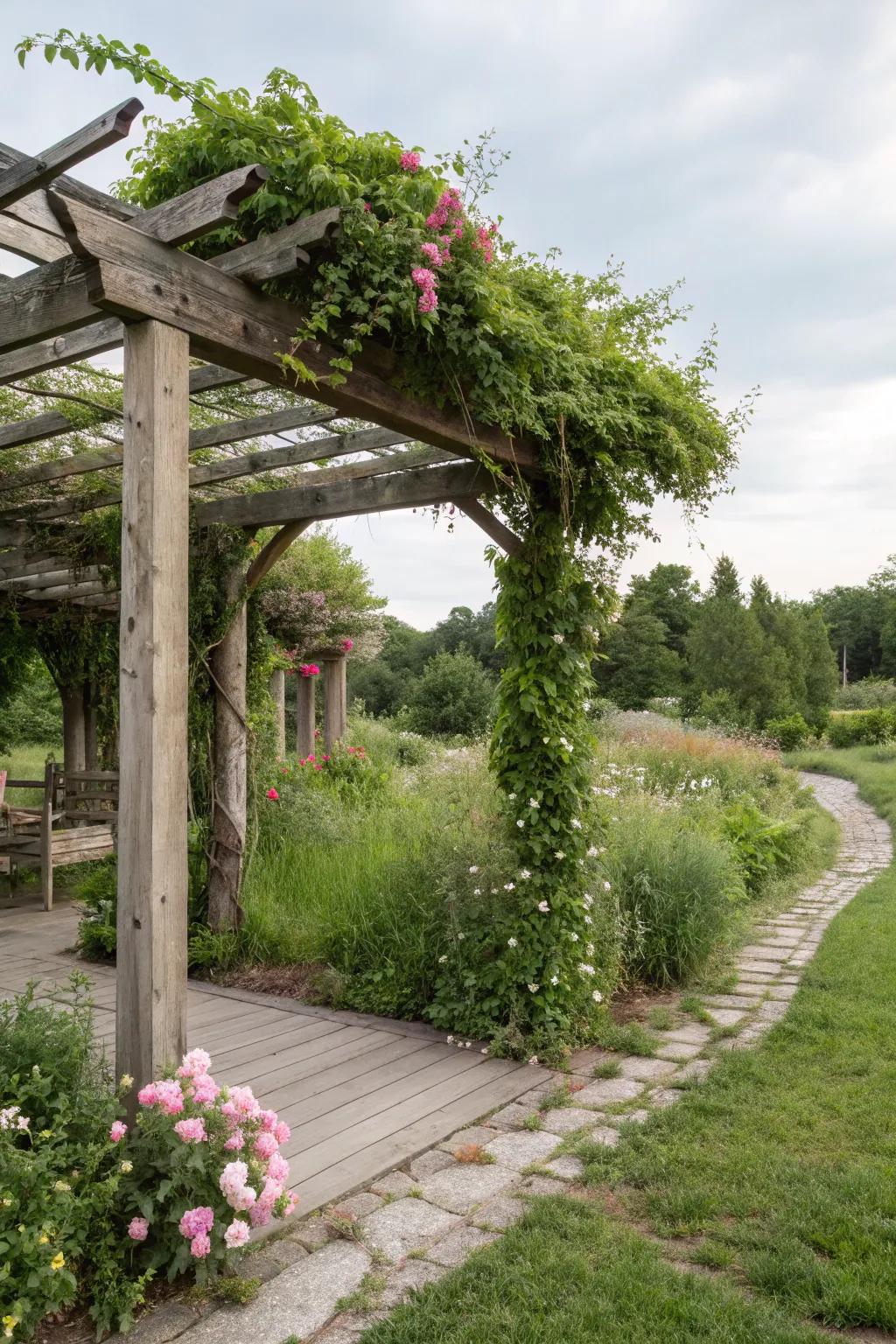 A natural arbor providing shade and beauty.