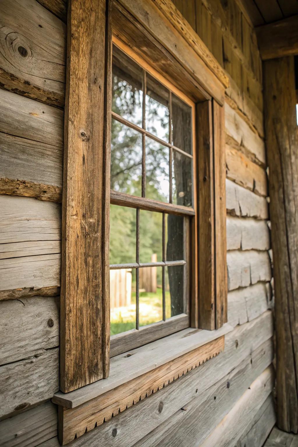 Distressed timber brings vintage charm to your house.