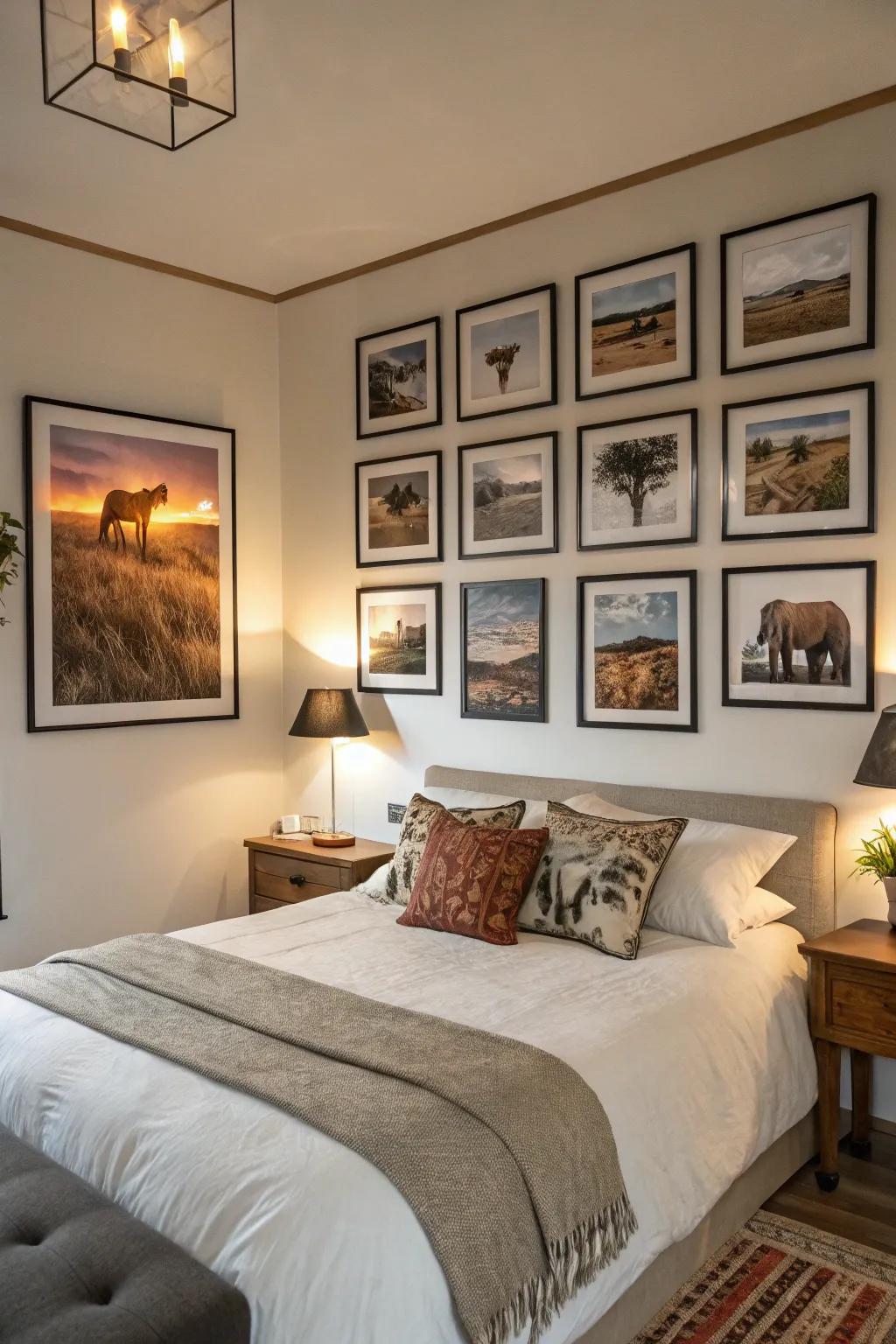 A display wall transforms your space into an artistic showcase.