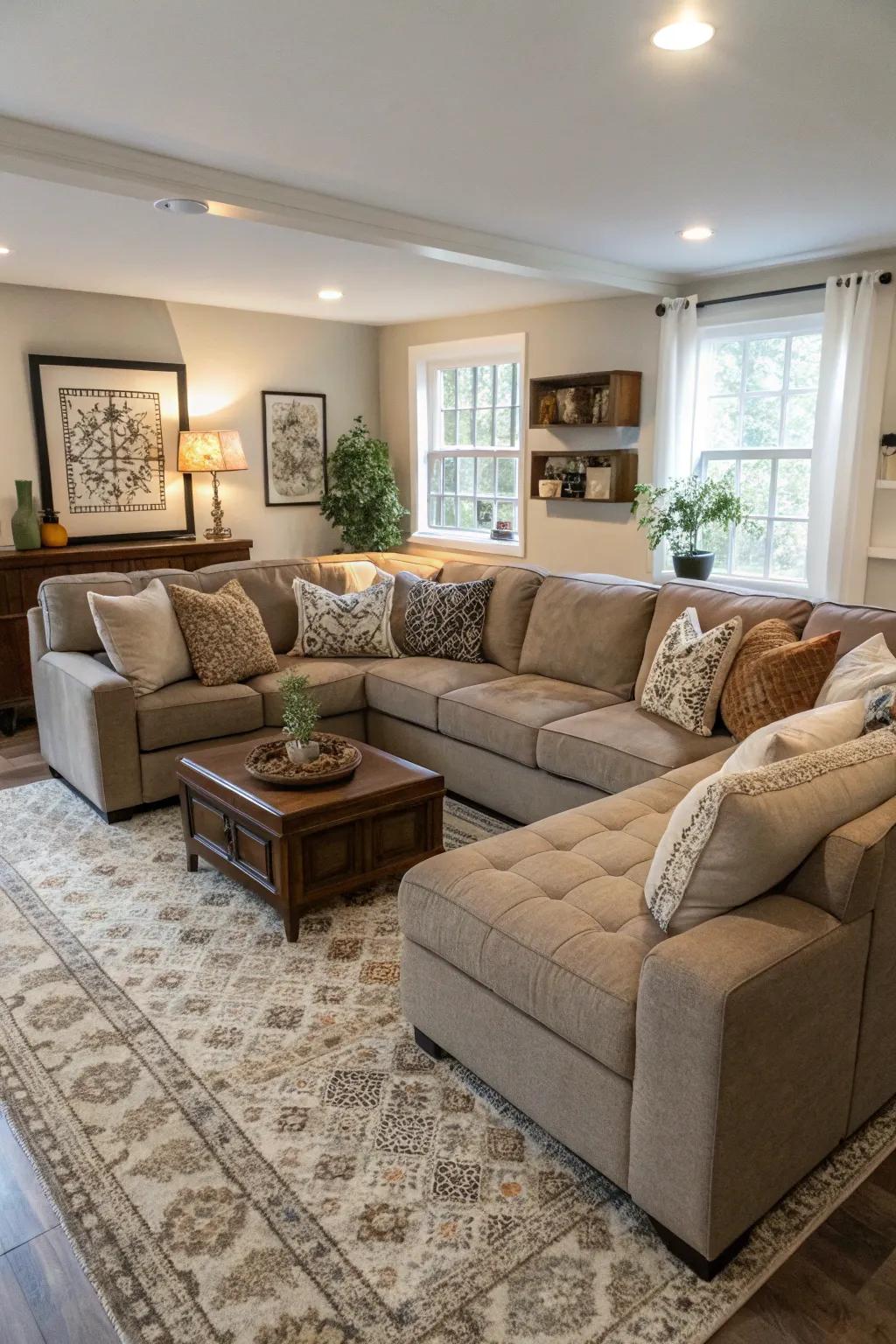 Flexible sectionals offer adaptability and can transform any space.