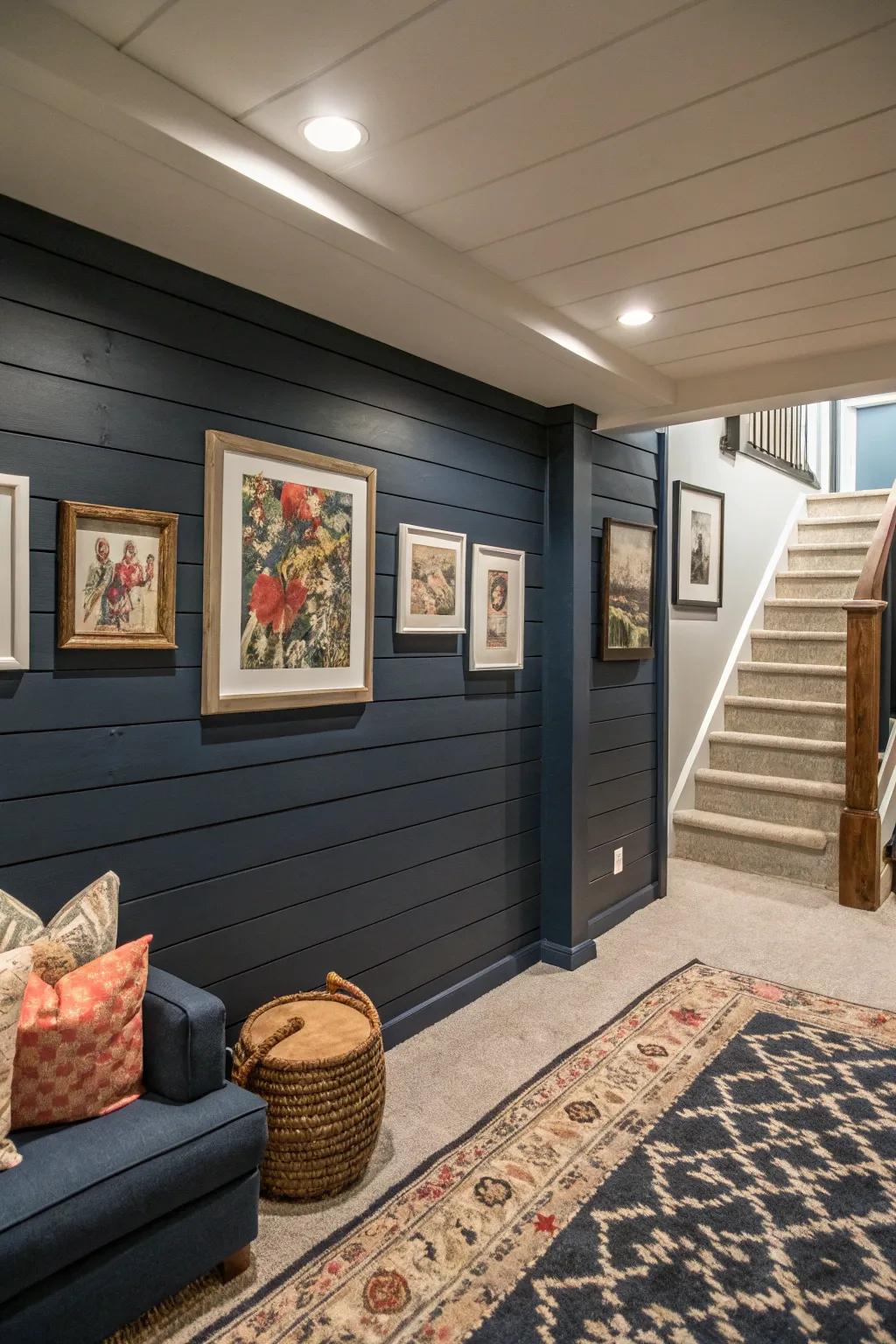 Creativity unleashed with painted shiplap.