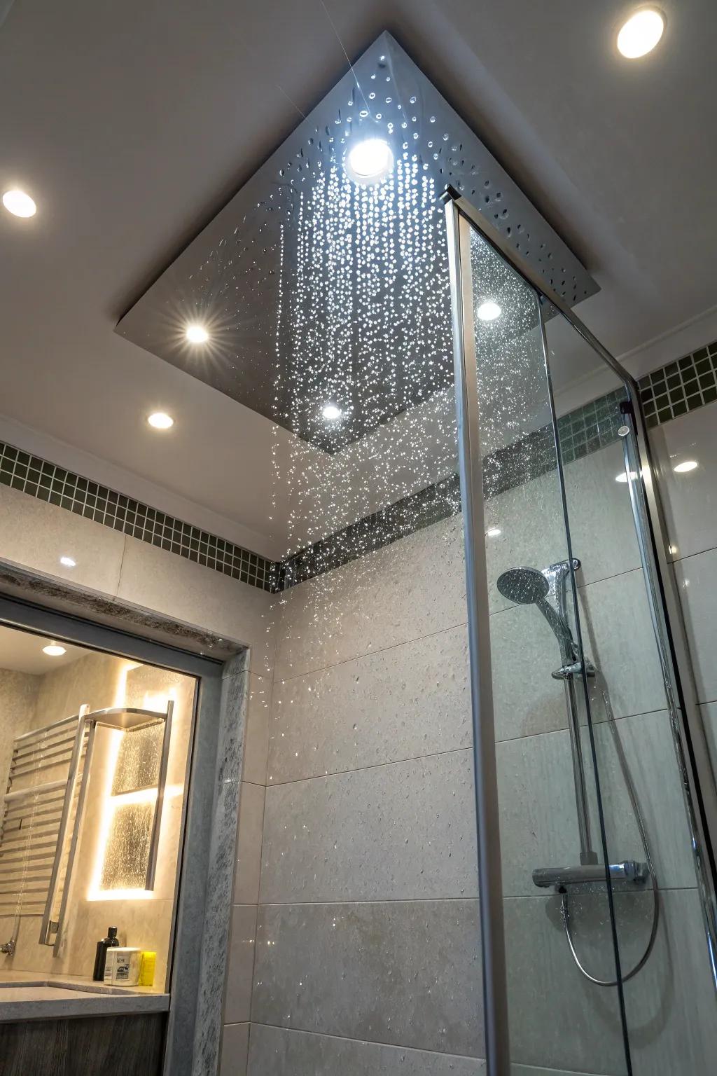 Hidden lighting provides a smooth, seamless appearance.