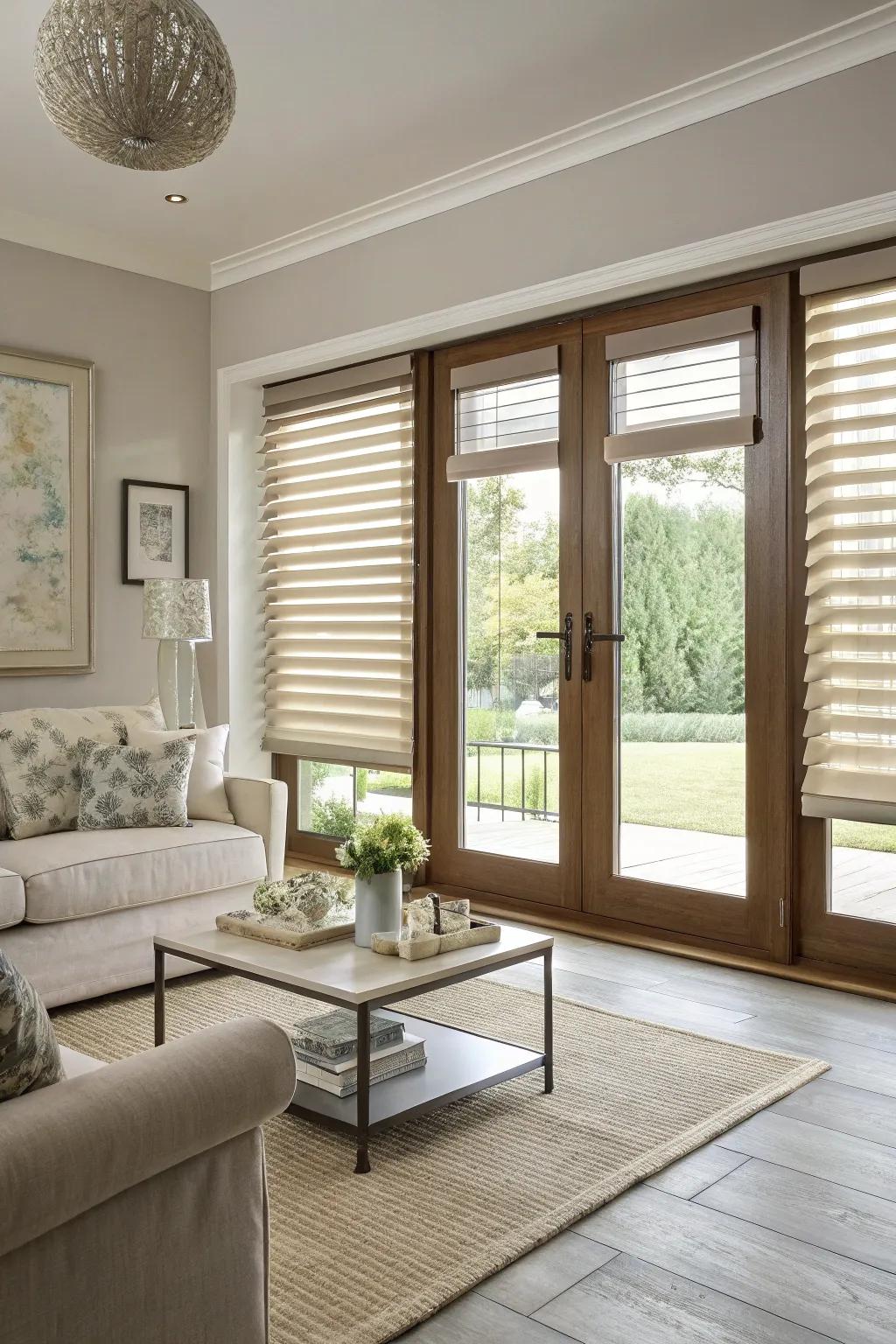 Layered shades offer versatility and style.