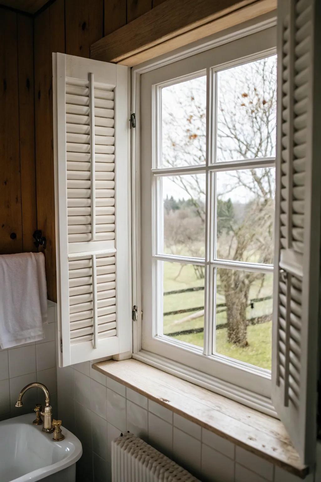 Shutters blend functionality with timeless style.
