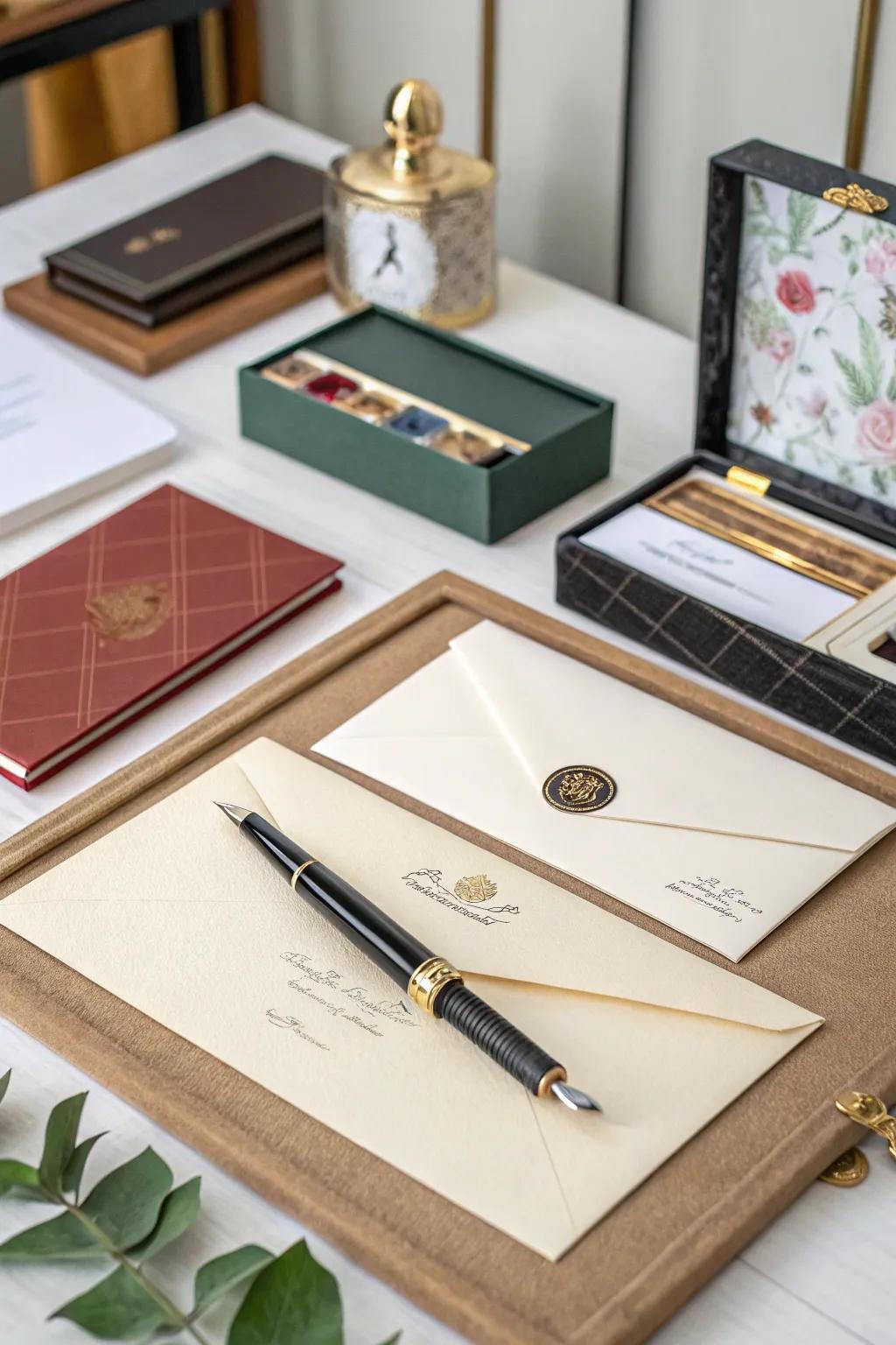 Bespoke stationery encouraging handwritten correspondence.