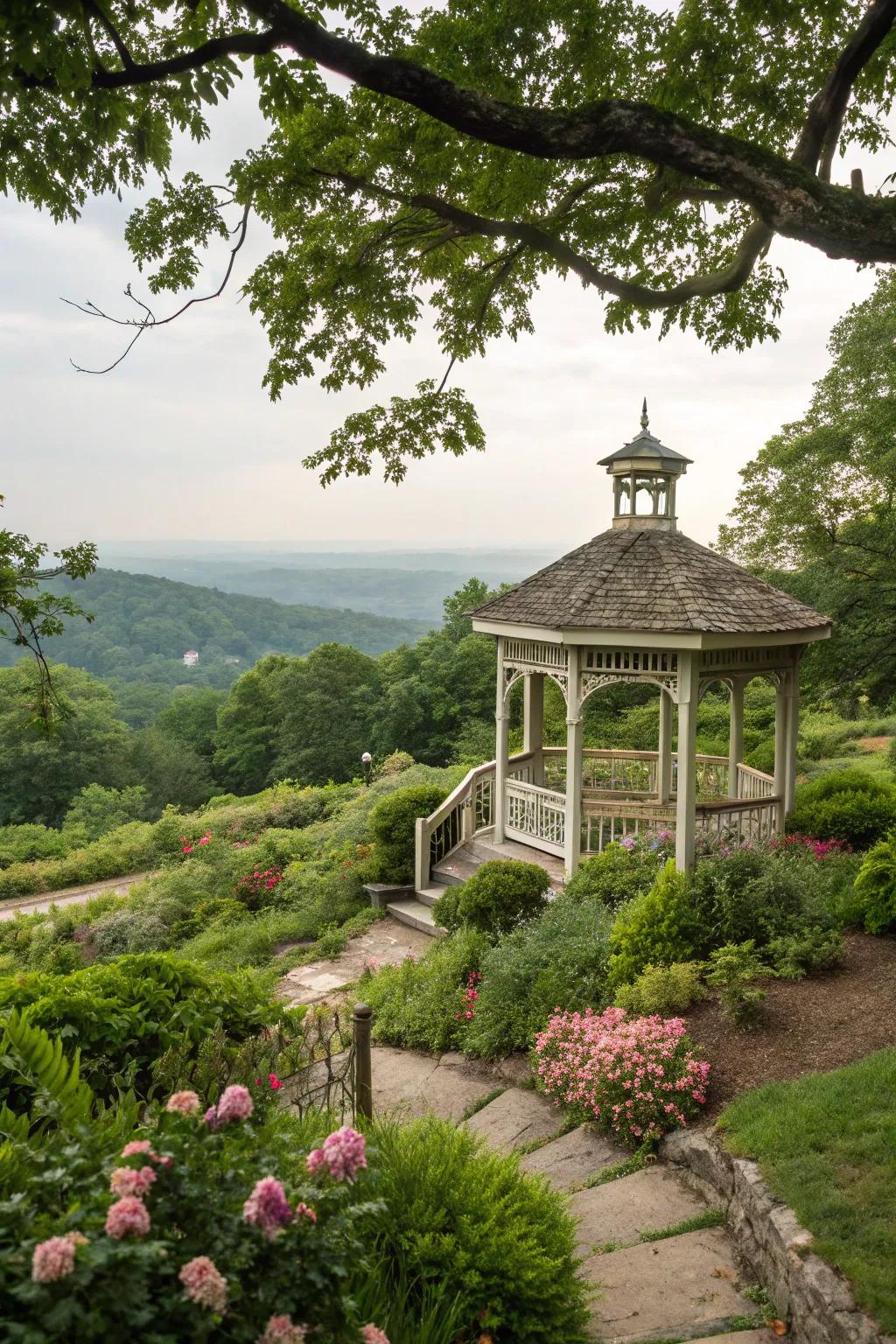 Savor the world from above using a skyline pavilion.
