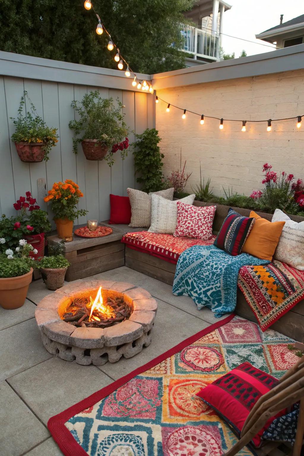 Vibrant accents breathe life into your patio design.