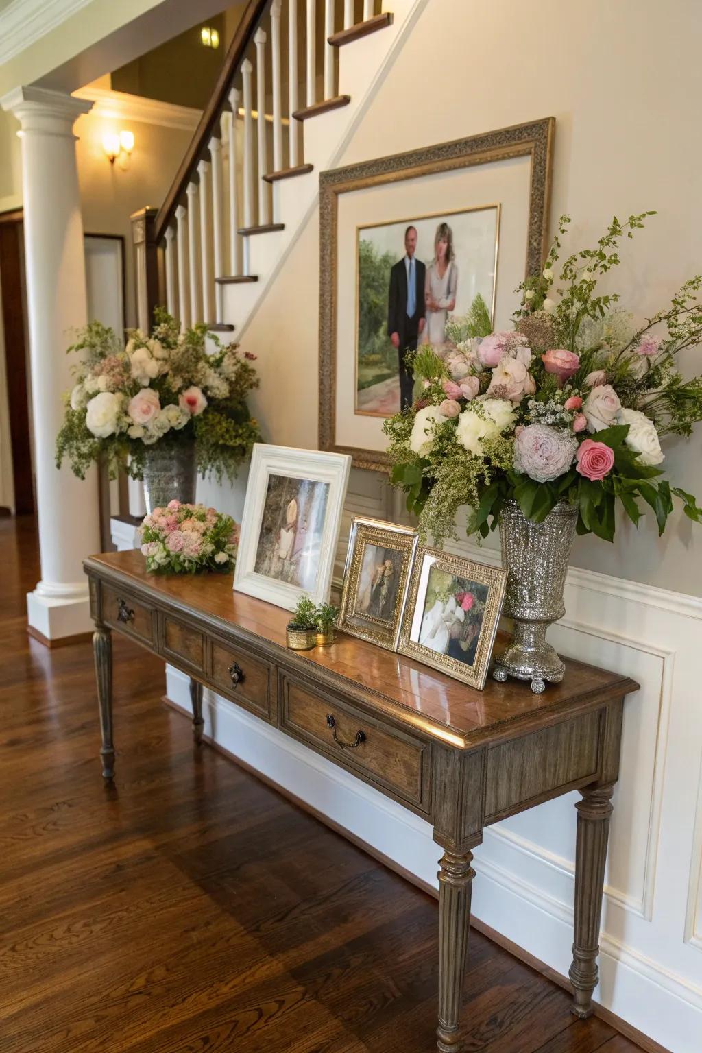 A cordial and inviting entranceway that welcomes guests into a Southern dwelling.