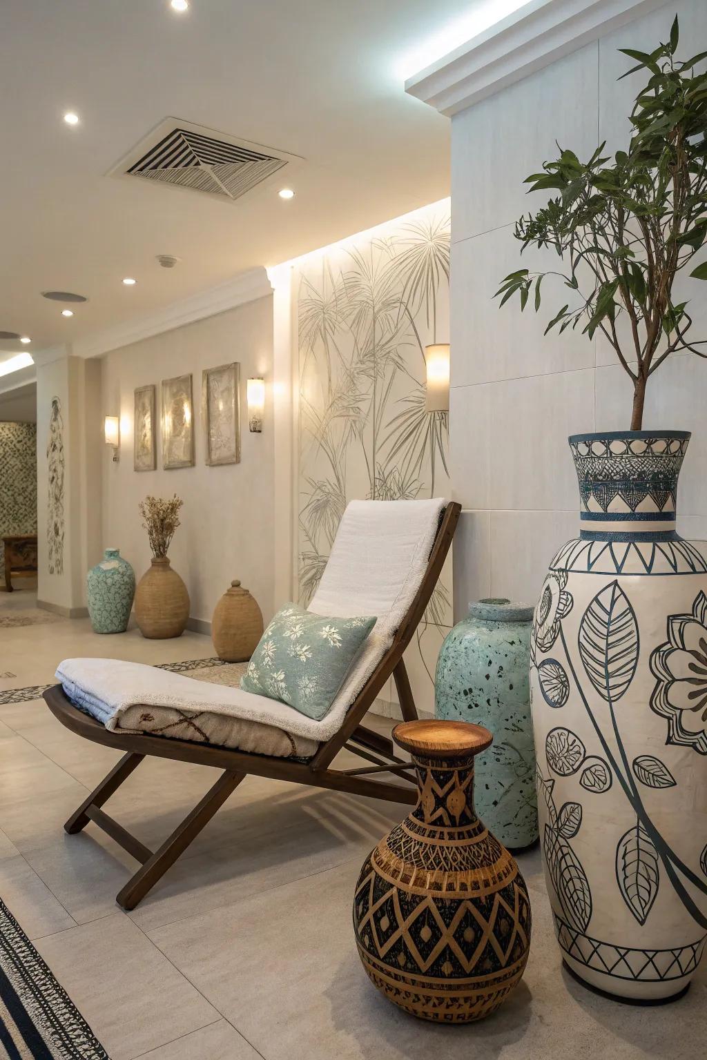 Add character to your spa with distinctive design accents.