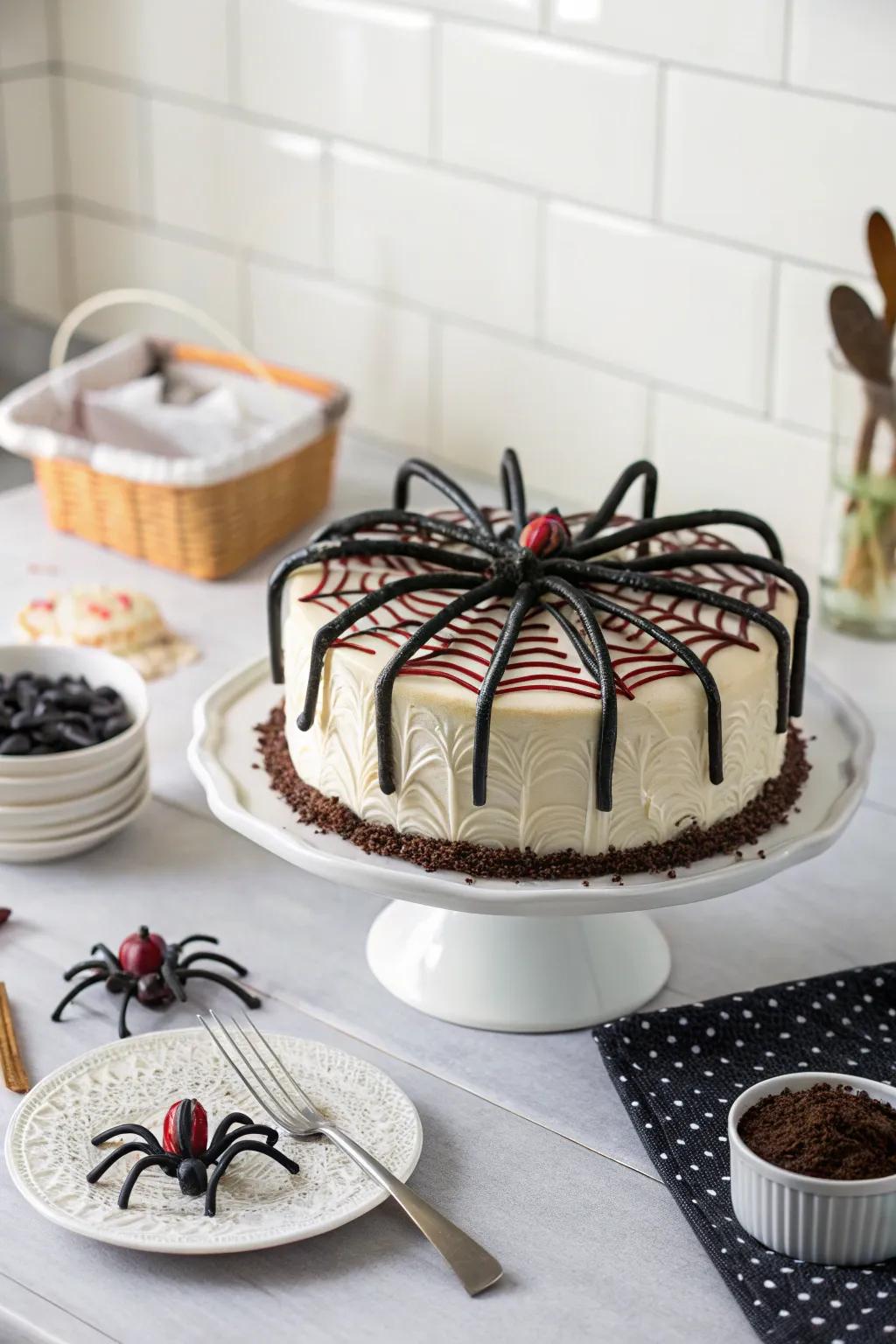Chewy sweetwood appendages inject persona into this bug cake.