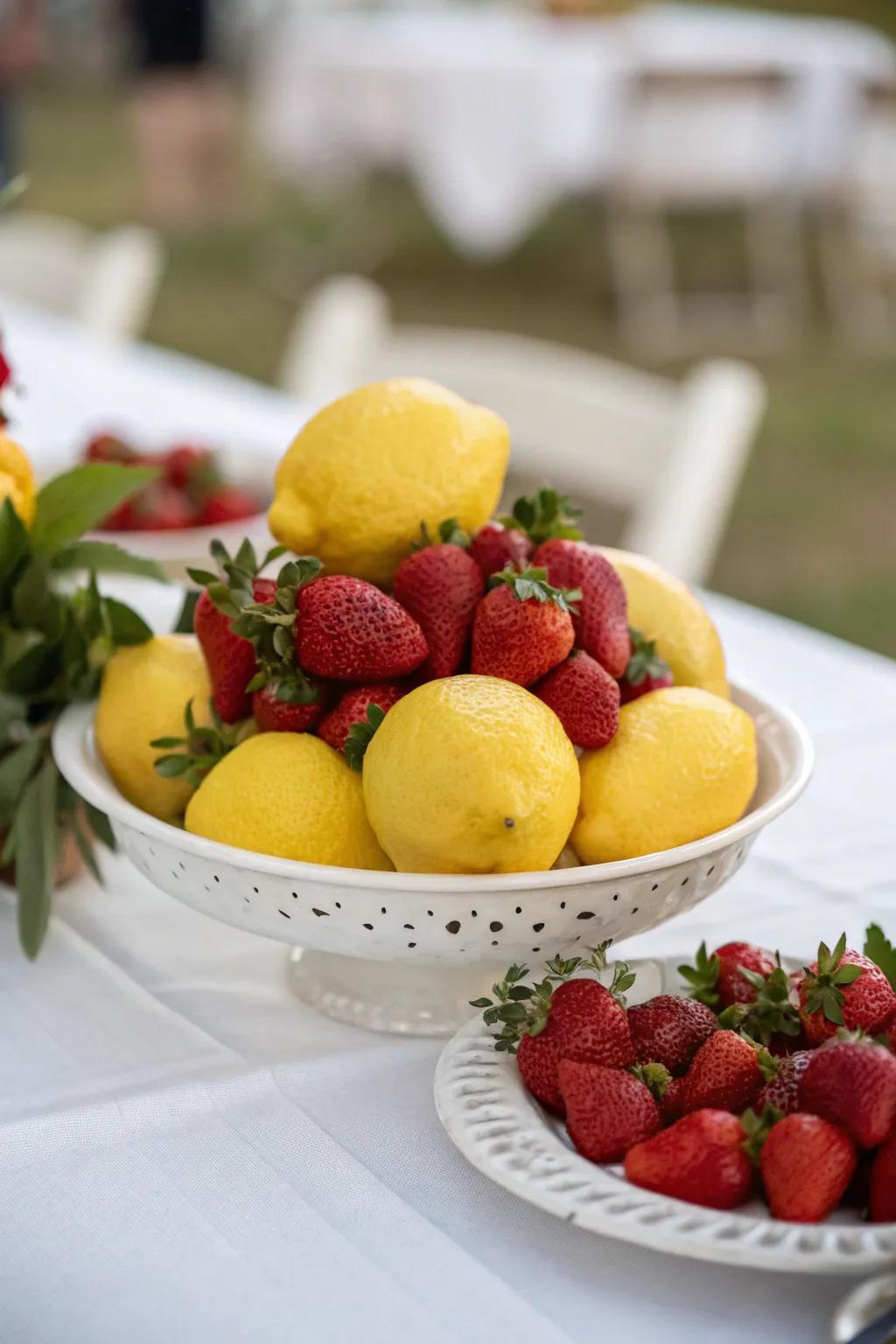 Fresh produce scatters hue and a captivating freshness.