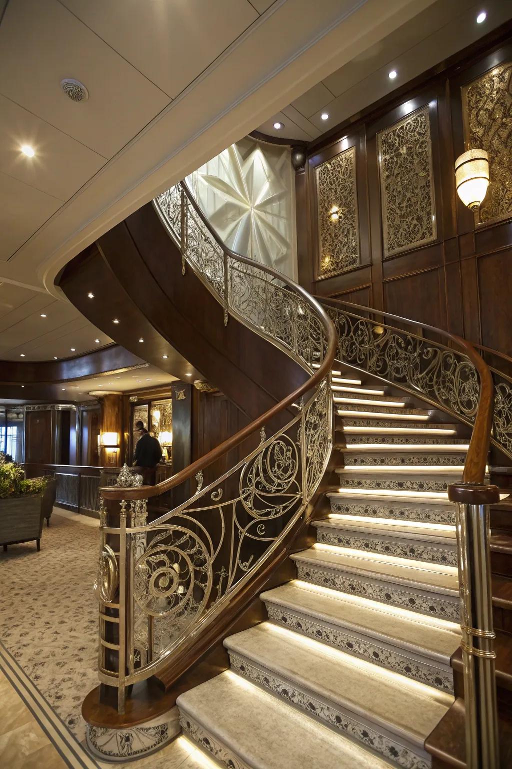 Metallic touches bestow a sensation of luxury and refinement.
