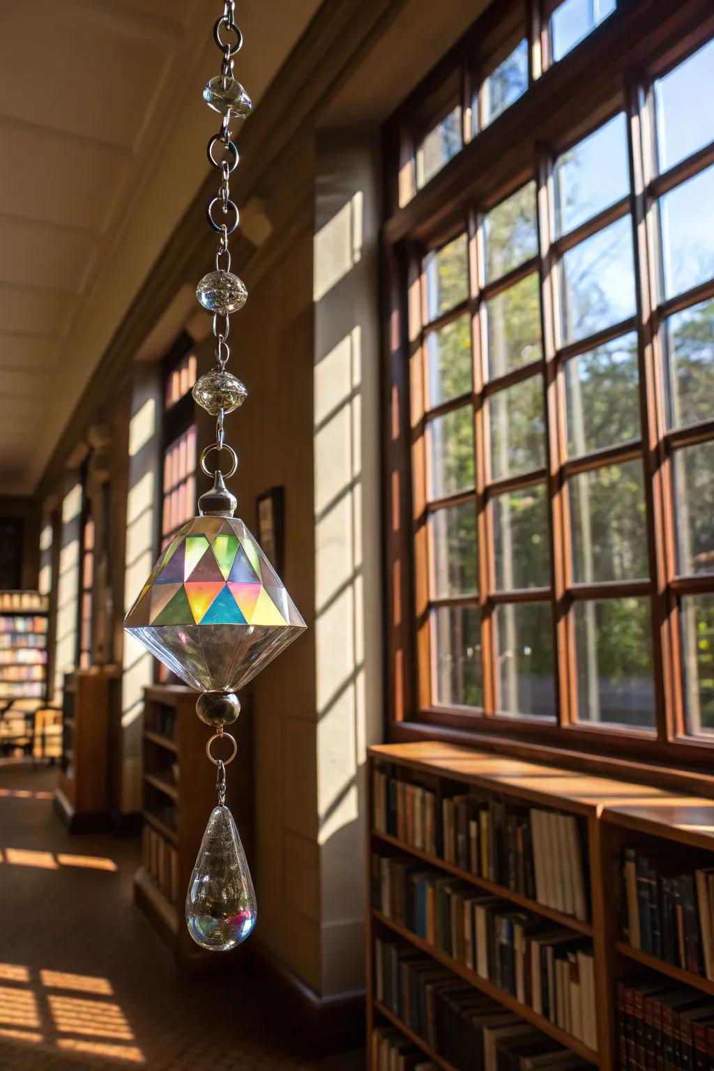 Mystical reflections with mirrored light catchers.