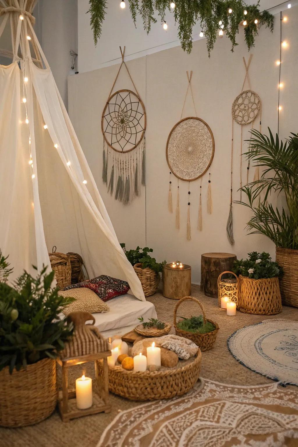 Enjoy a bohemian vibe for a stylish and serene Sweet 16.
