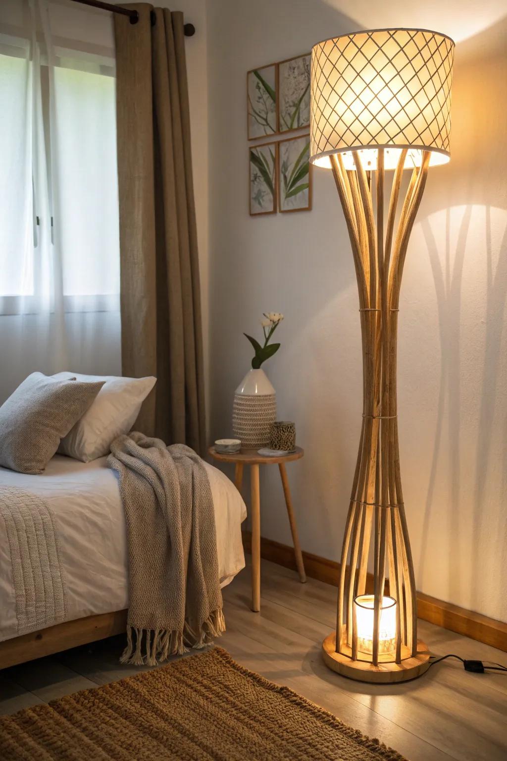 Embrace sustainability with a stick lamp.