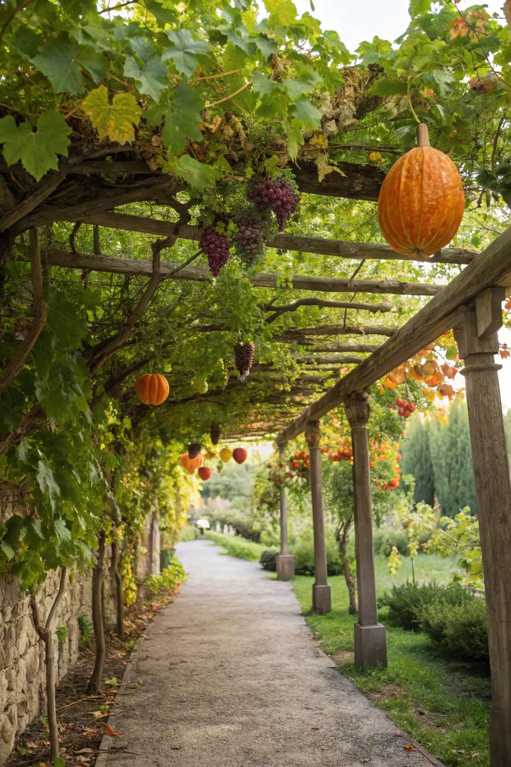 Garden arbor trellises merge beauty with function.