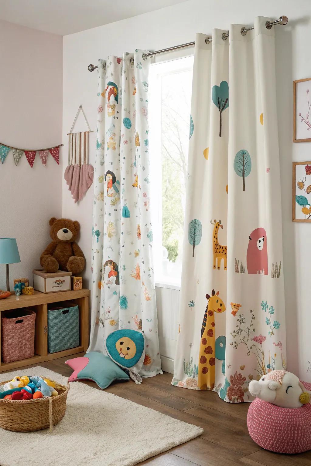 Whimsical prints make kids' spaces fun.