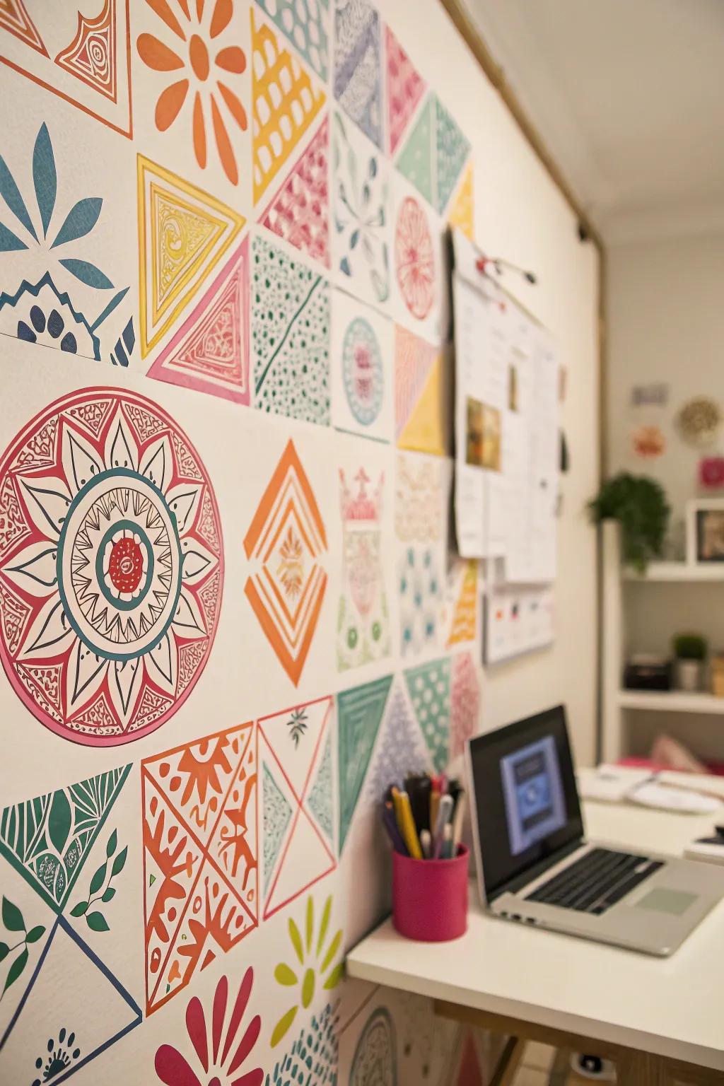 Wall illustrations offer a dynamic and changeable decor alternative.