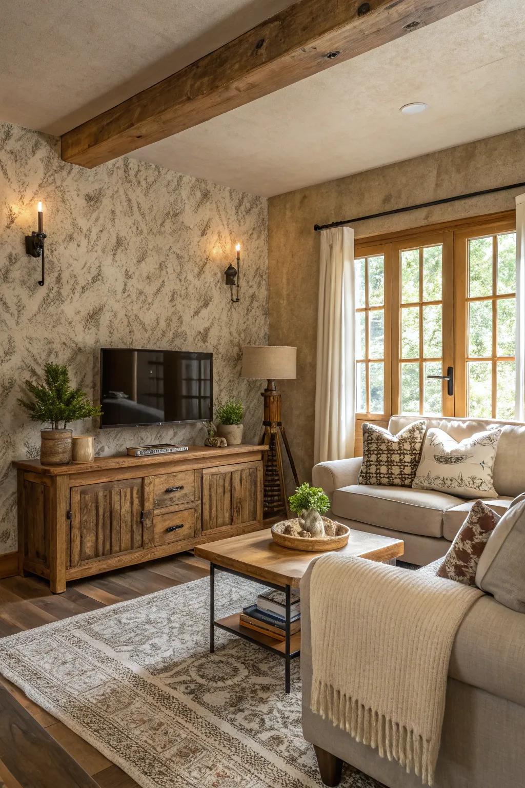 Rough-hewn walls contribute depth and character to the zone.