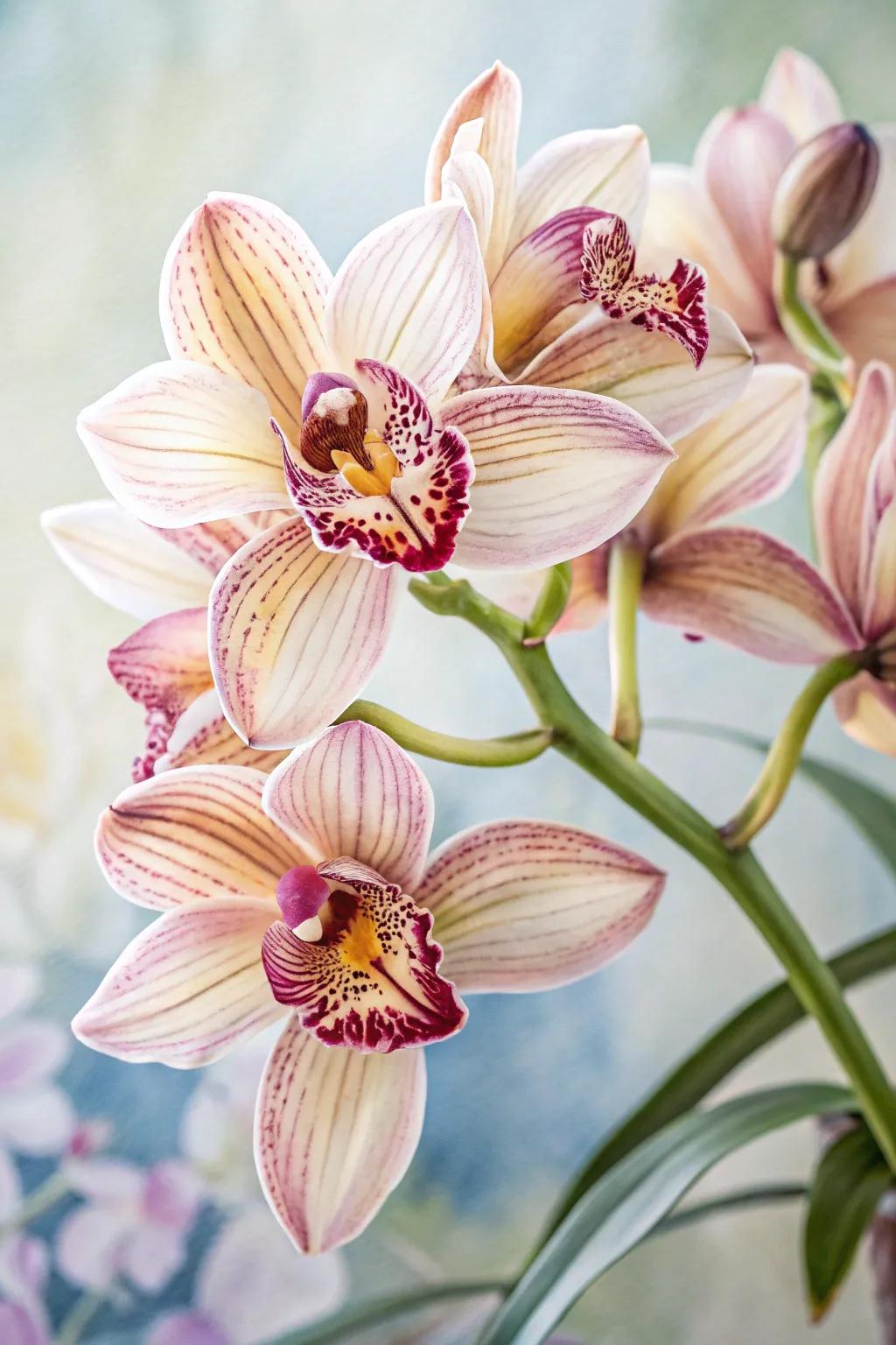 Elegant orchids infusing luxury and sophistication into any space.
