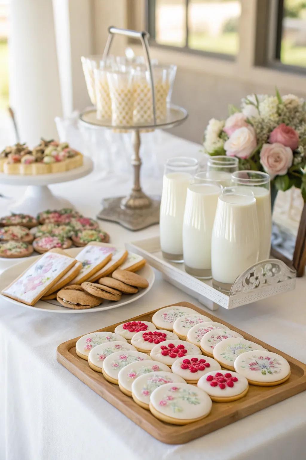 A pastries and cream bar introduces a delightful nuance to a wedding.