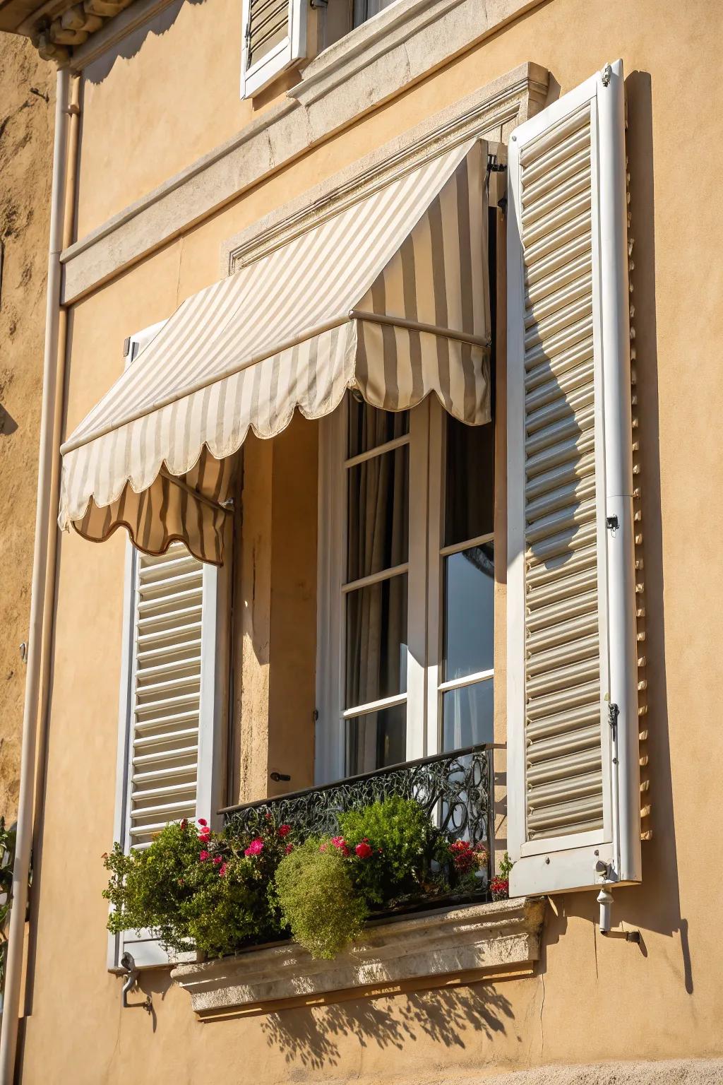 A window canopy provides shade while improving your home’s external appeal.