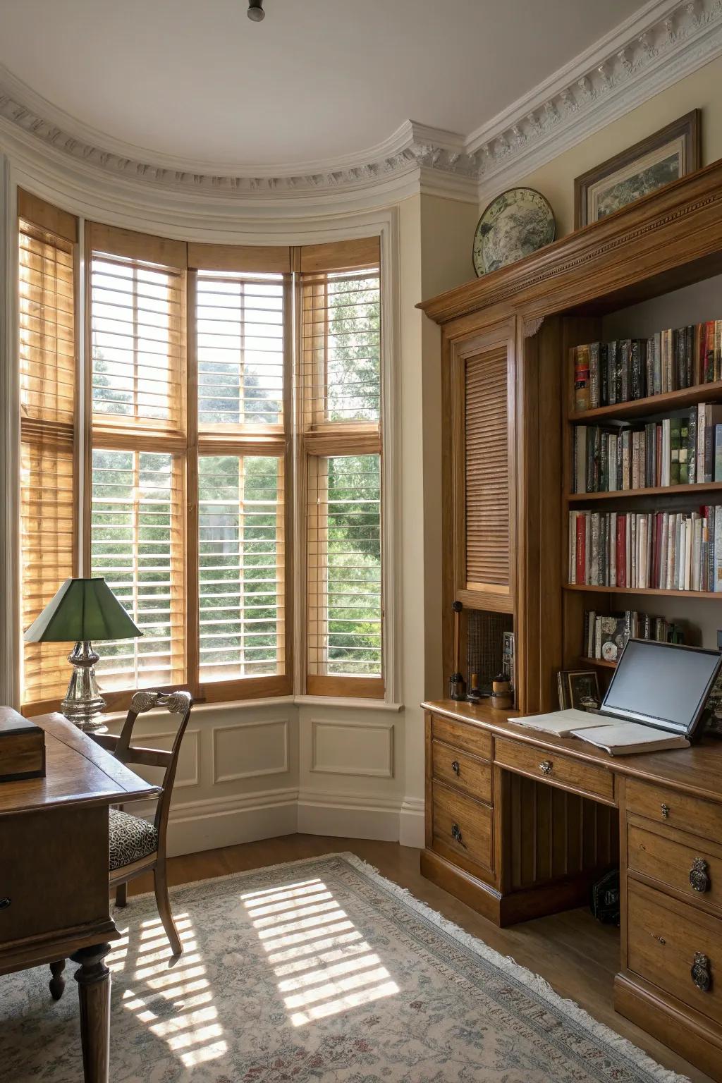 Personalized panel blinds give timeless elegance.