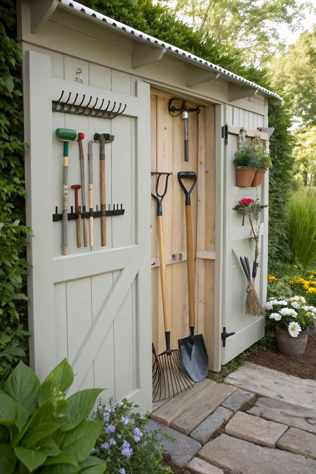 Make the most of door space with useful storage racks.