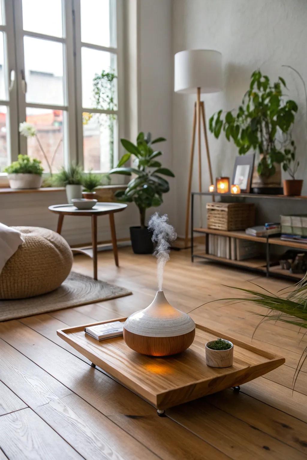 Natural aromas like lavender promote leisure.
