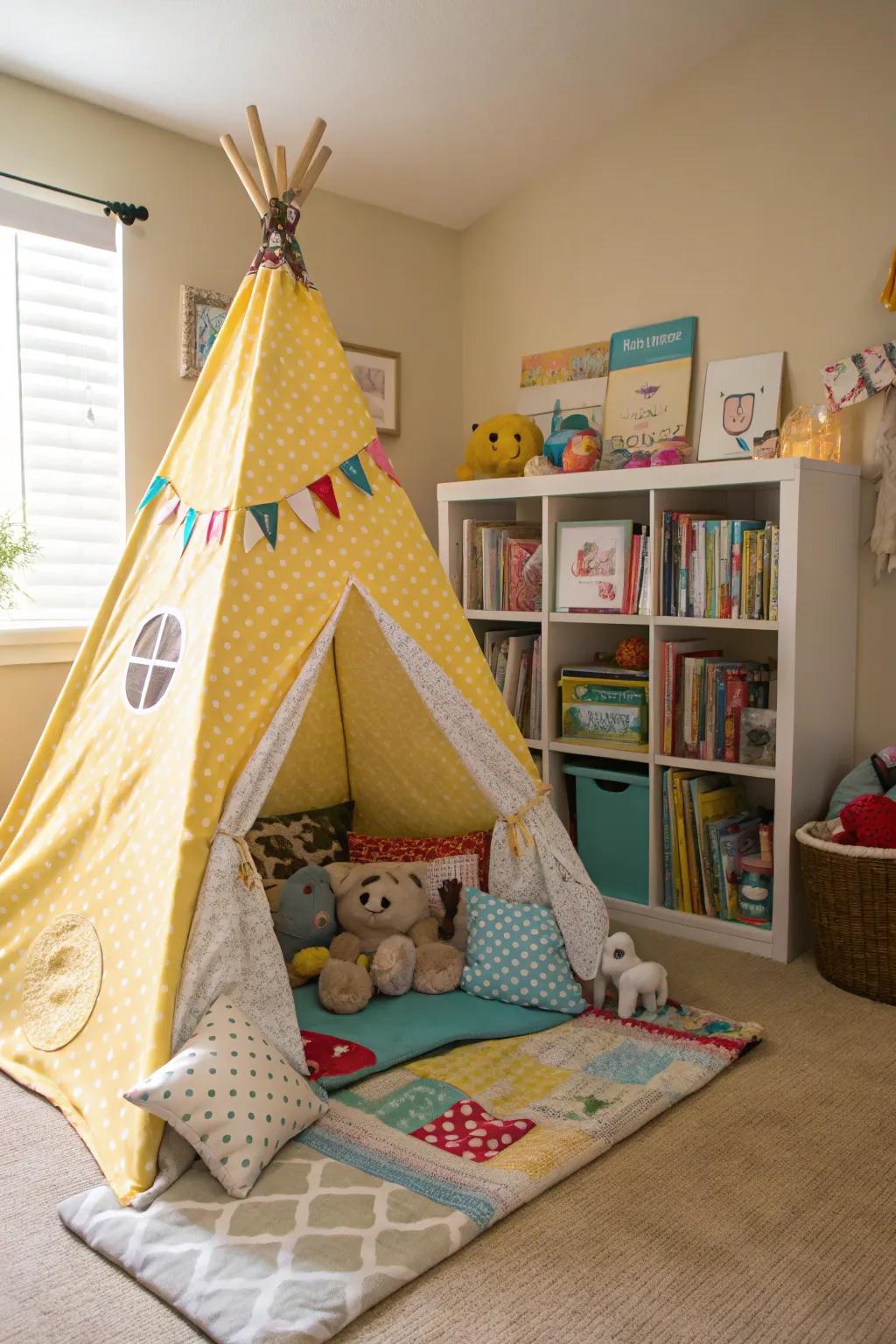 An adventurous teepee for imaginative play and cozy retreats.