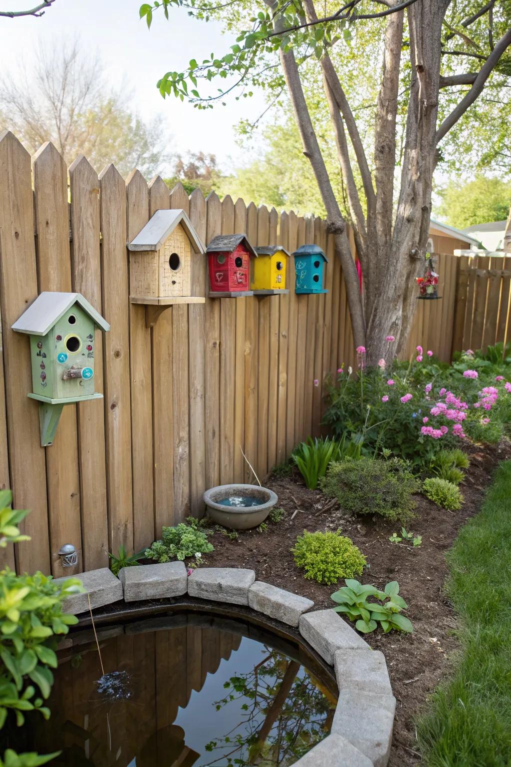 Habitat-friendly features create a vibrant area.