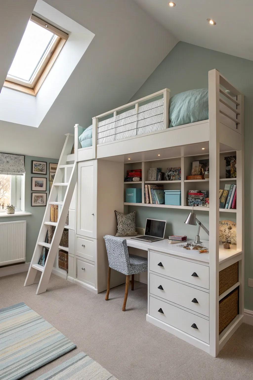 Multi-use furniture maximizes both space and style.