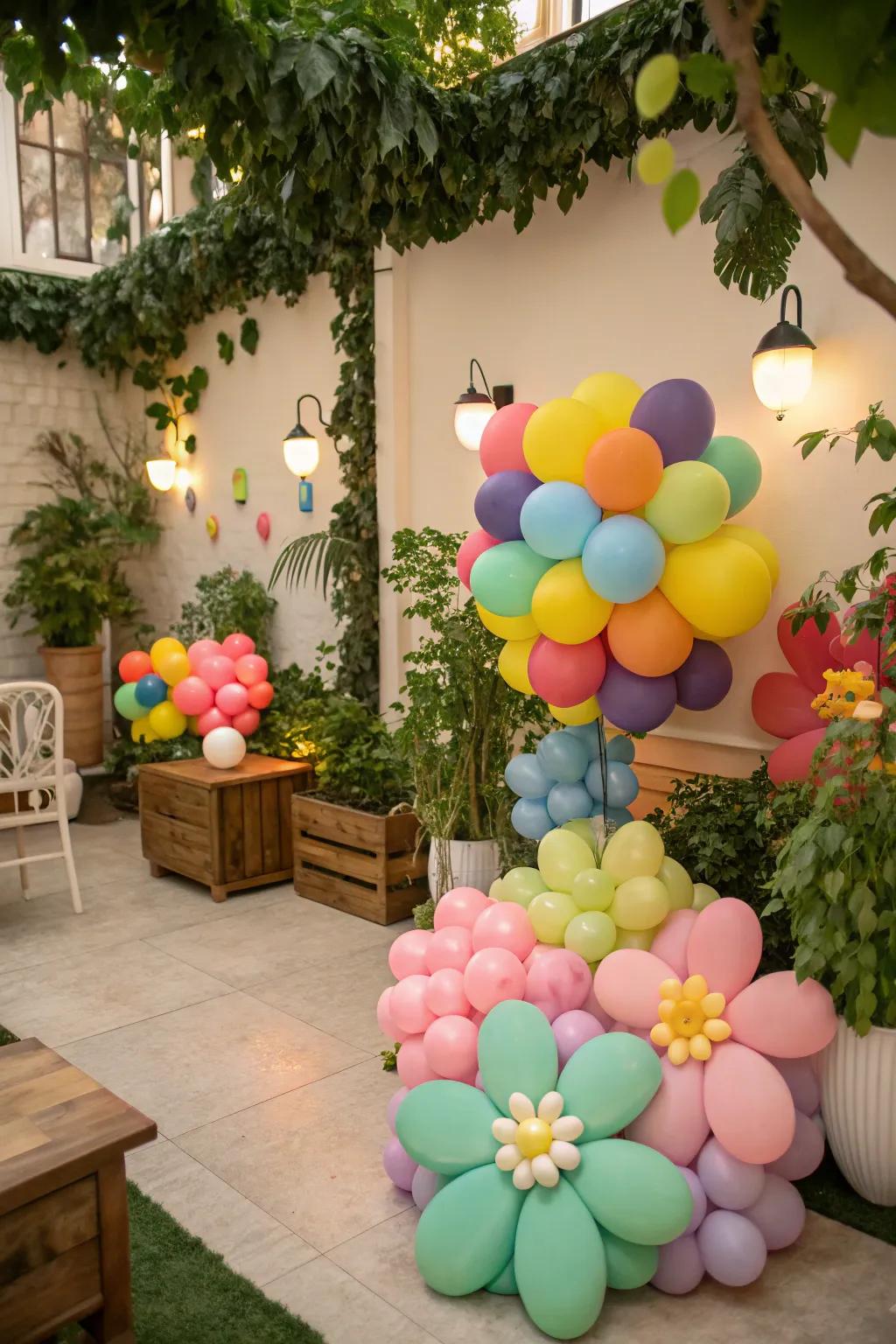 Floral balloons propose a novel perspective on botanical decor.